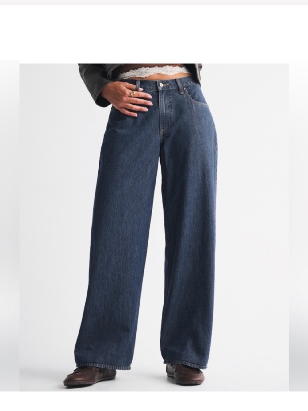 Abercrombie Ultra Loose Curve Love Low Rise Jeans - Size 28